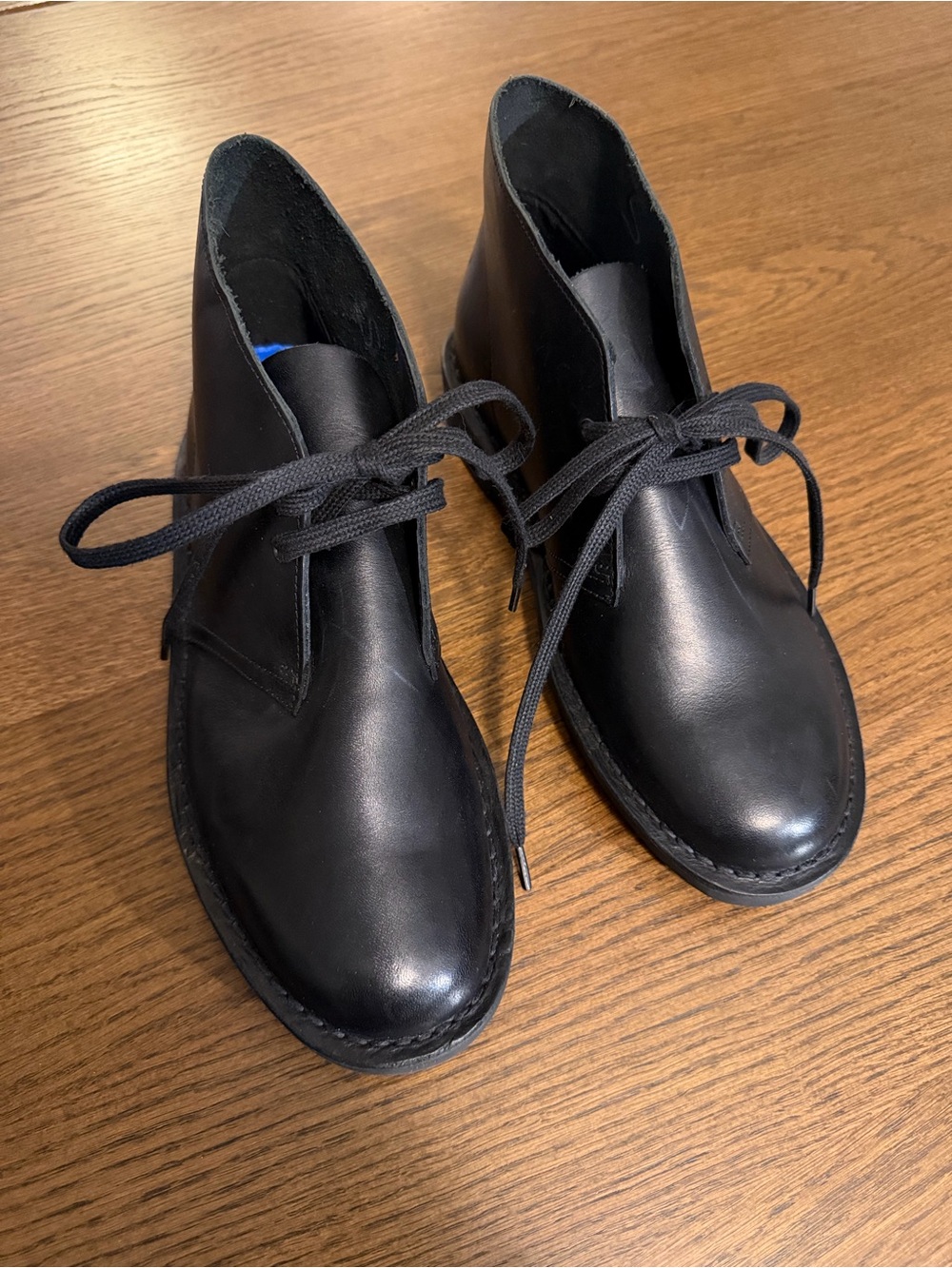 Clarks Black Leather Chukka Boots